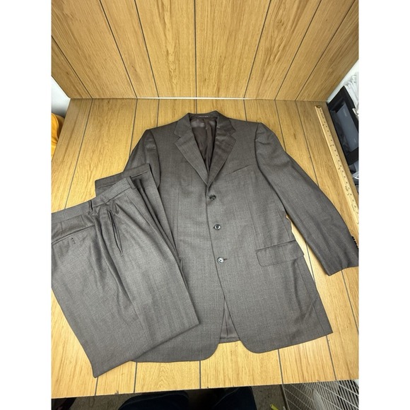 ERMENEGILDO ZEGNA Trofeo Suit Men's US7-54L 100% Wool 3 button suit & pants‎ - Picture 1 of 16